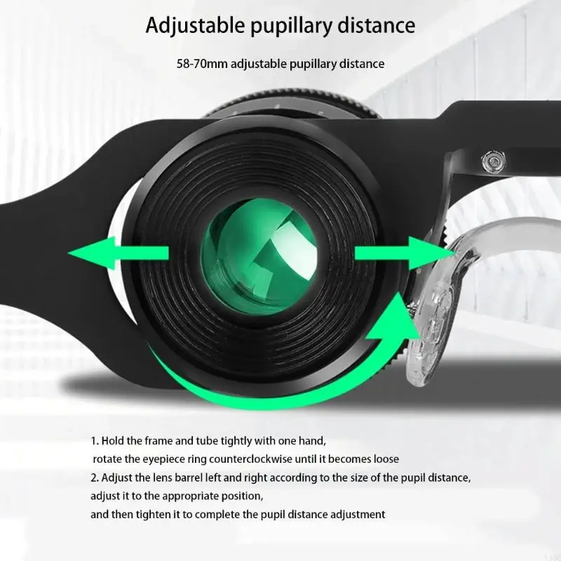 زوج احترافي من النظارات الميدانية ذات العدسات الموضوعية بسعة تكبير 3x وتقنية مقاومة الماء Y4QC
