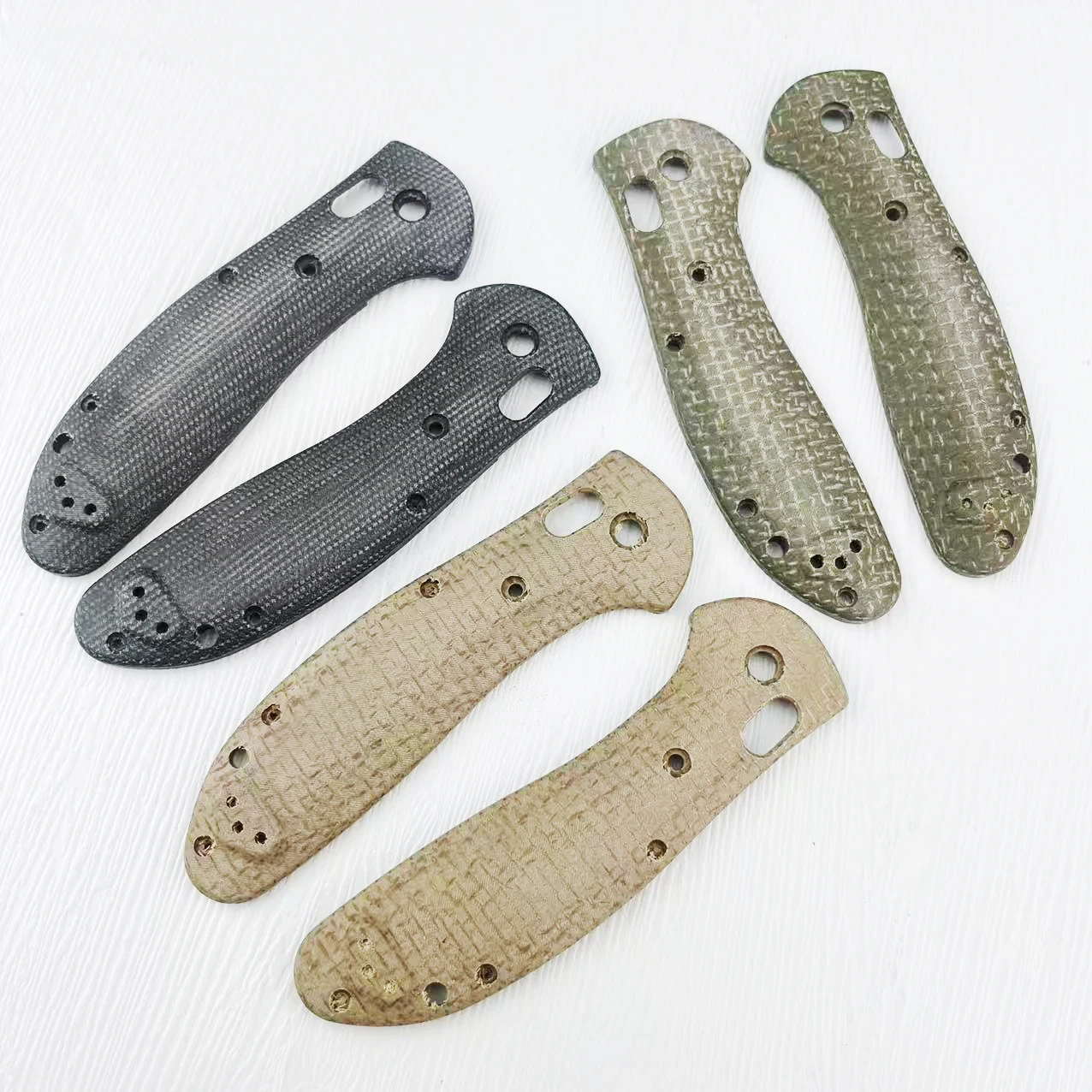 1 Pair 551 Folding Knife Handle DIY Material Patch Mikata Handle Patch Material Handle Material Screws Handmade Accessories