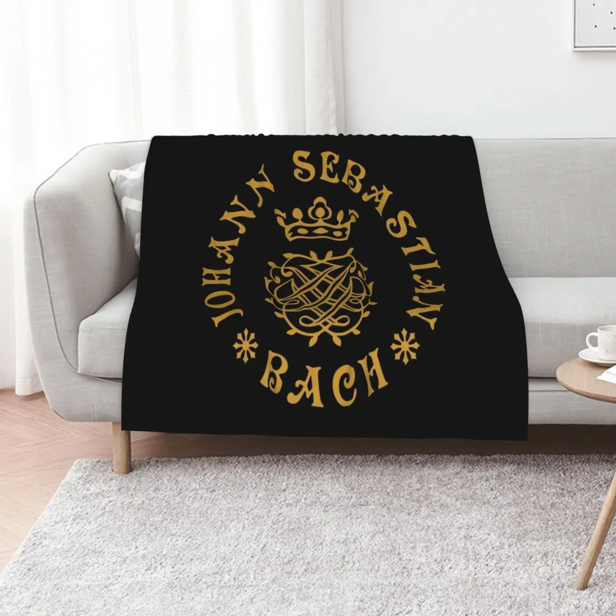 Johann Sebastian Bach - Monogram - 01 Throw Blanket christmas gifts Extra Large Throw Large Luxury Designer Summer Blankets