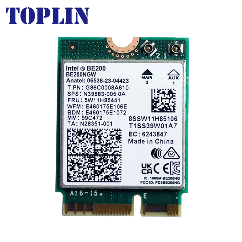 Imagem -02 - Bluetooth Cartão Wifi para pc Portátil Be200 Be200ngw 2.4 Ghz Ghz Ghz 5.8 Ghz Windows 11 Novo Intel-be200