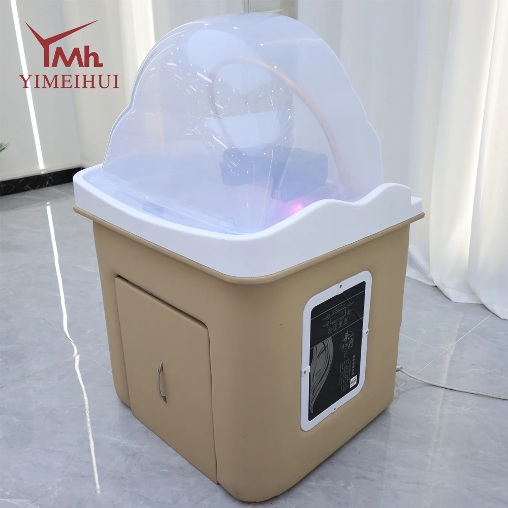 

New Removable Hair Spa Treatment Wash Shampoo Portable Shampoo Basin Sink With Steam for Beauty Bed