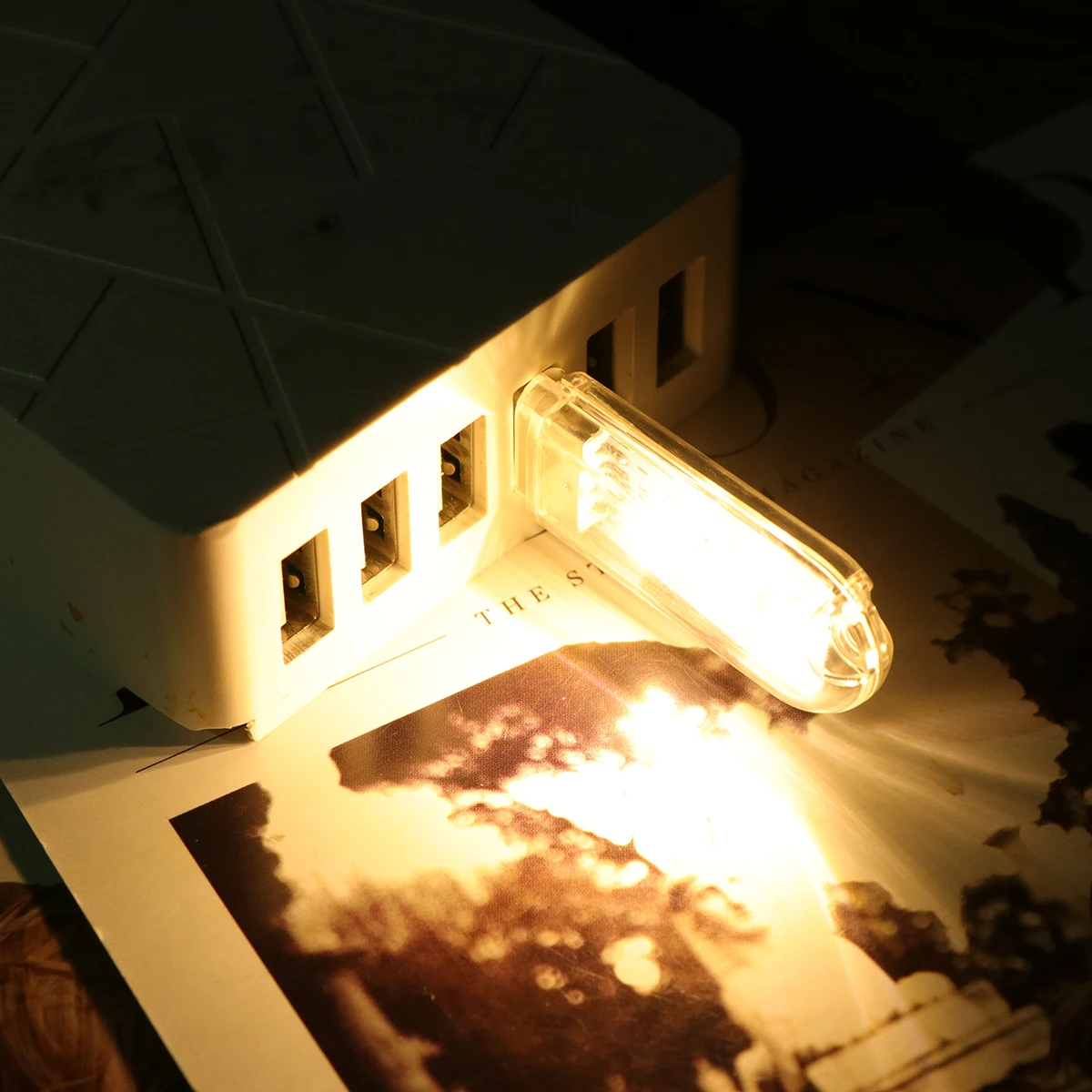 Mini USB Night Light Portable LED Keyboard Lamp 3 Bright Leds Flexible 30Cm Cable USB LED Light for Laptop Reading Night Use