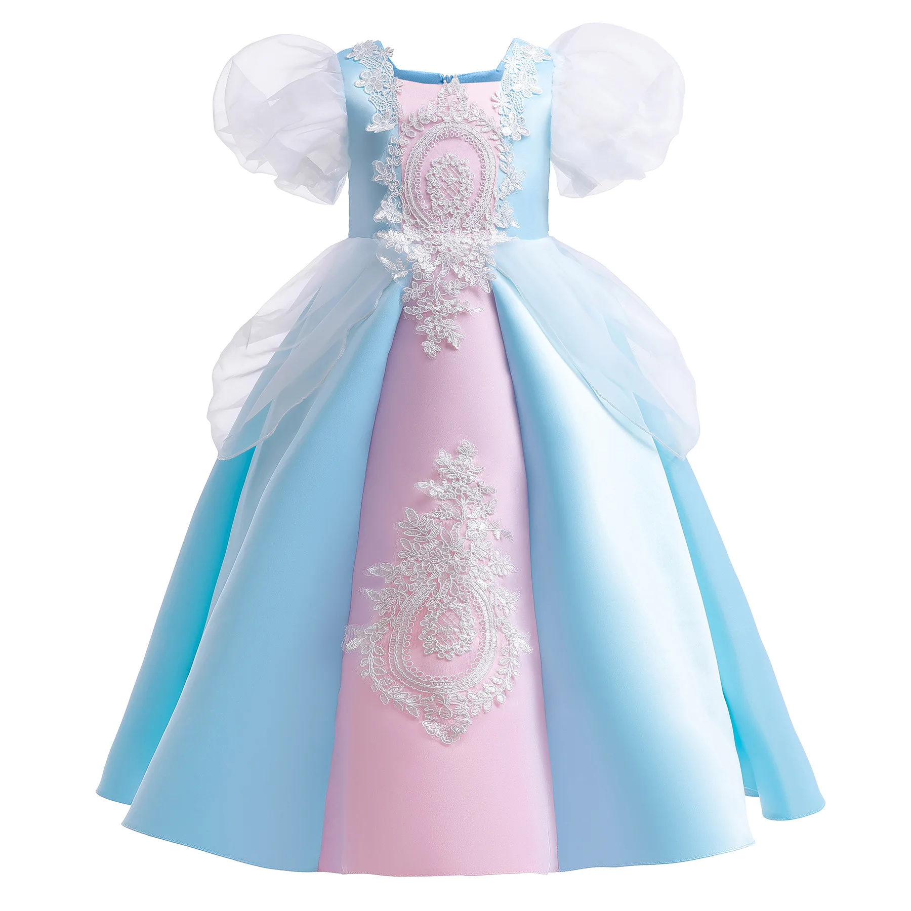 Vintage Flower Girl Costume Christmas Princess Dress for Girls Elegant Christmas Evening Party Dresses Wedding Gown 3-12 Years