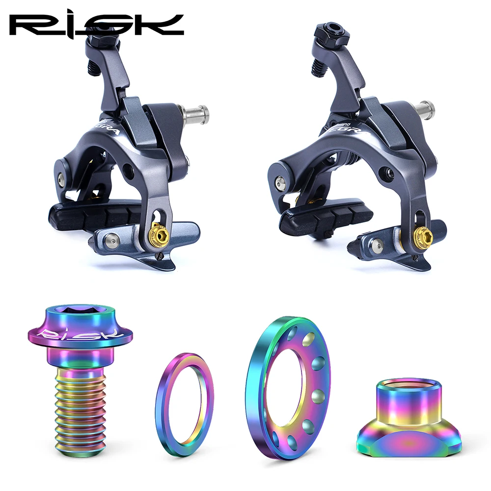 

RISK 16pcs/Set Road bike Caliper C Brake For R8000 Brake Set Road Bicycles Brake Caliper UT/DA Front & Rear Bolt Screw Kit