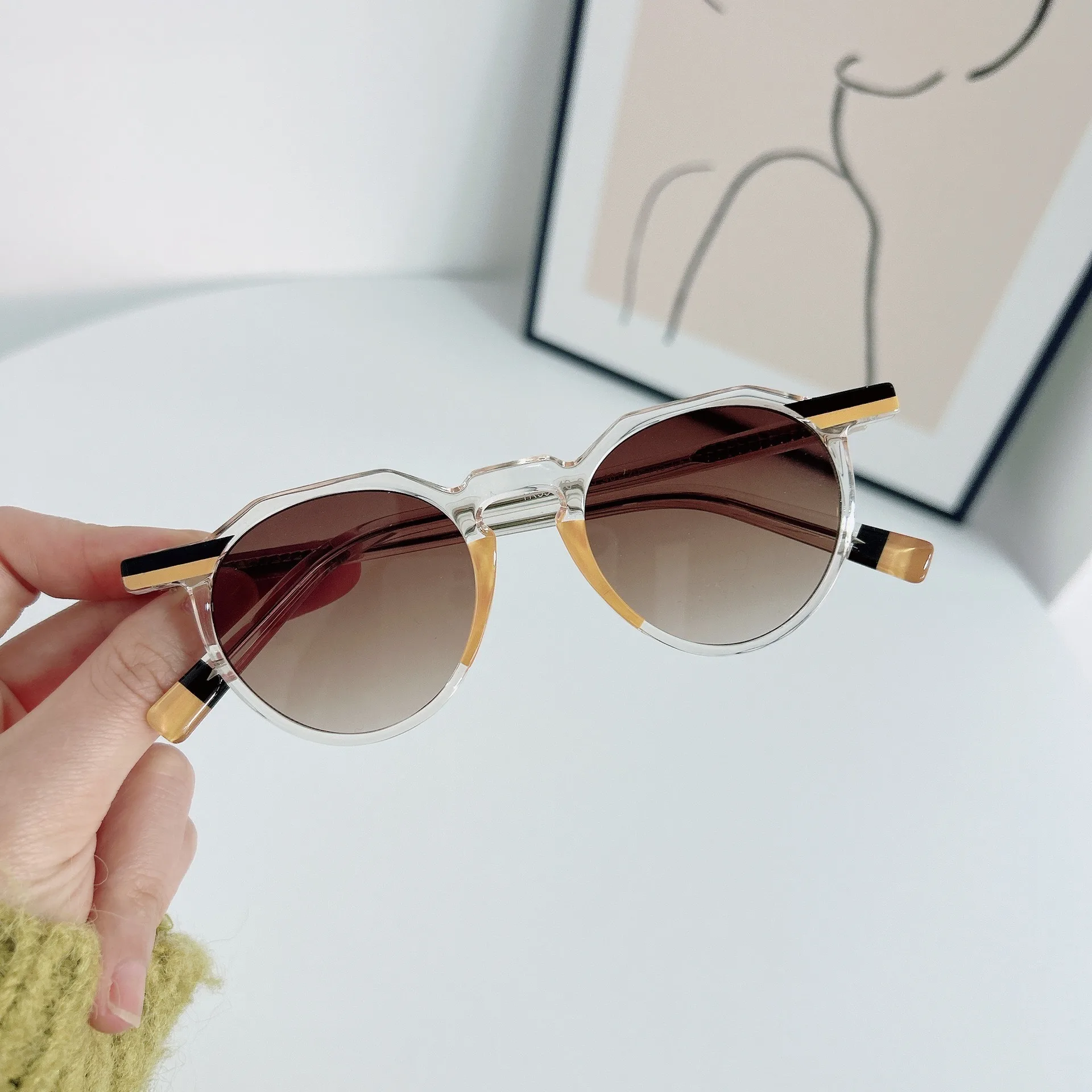 

Small Face Frame Round Steampunk Fashion Glasses for Woman Good Quality Sunglasses Fashion Glasses for Man