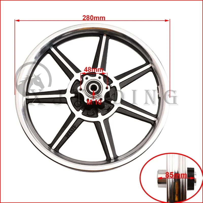 14 Inch Motorcycle Aluminum Alloy Wheel 14x1.75 Disc Brake Front Rim for Electric Scooters E-bike Folding Bicycles Parts
