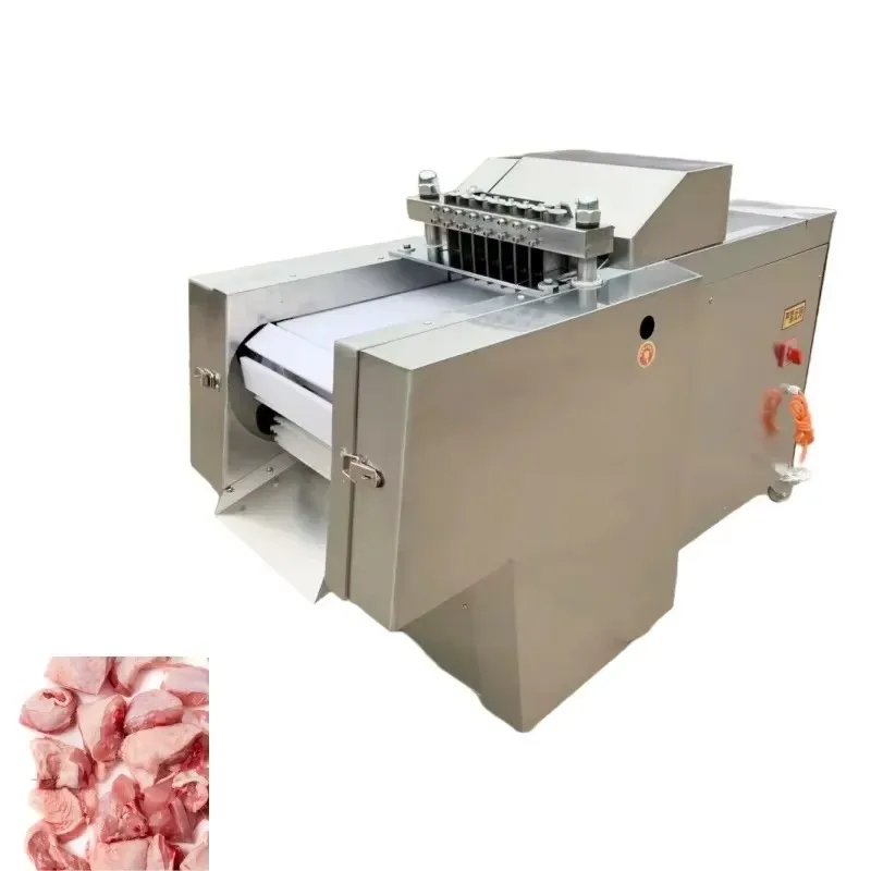 Commercial Frozen Meat Cutting Machine Automatic Chicken Dicer 600-750kg/h 220V 380V