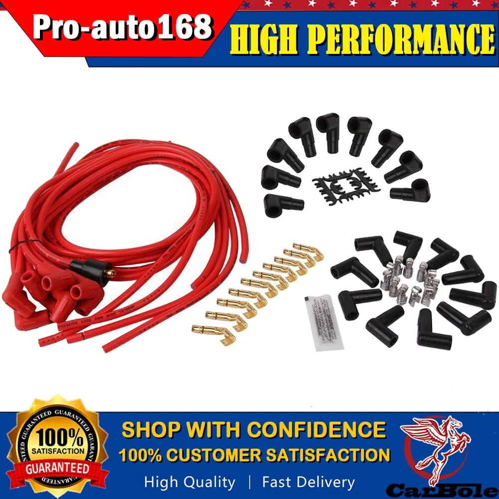 

4041 Комплект проводов для свечей зажигания 8 мм HEI Универсальный отрез до длины Черевики 90 градусов