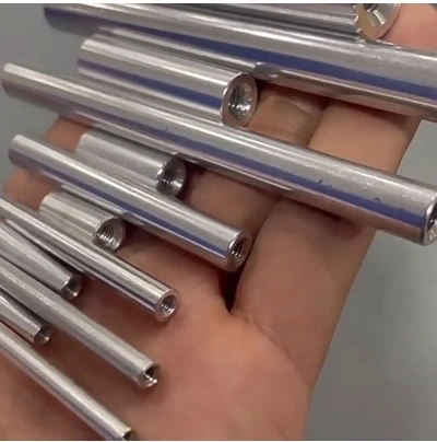 Long Nuts M2 M3 M4 M5 M6 M8 Aluminum Round Threaded Sleeve Threaded Sleeve Stud for RC Multirotors Standoff Spacers