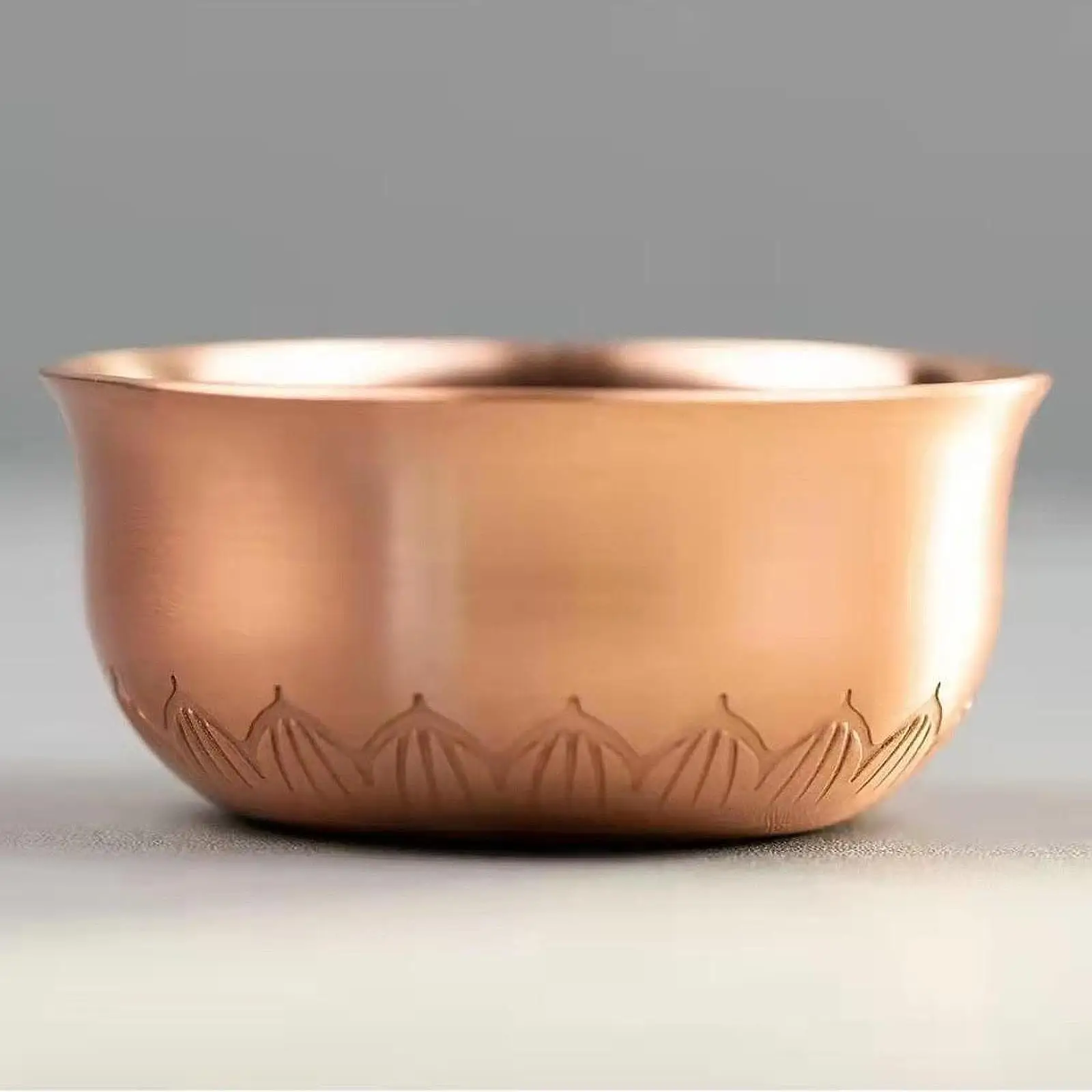 Brass Buddhist Decor Bowl Mini Candle Holder Sculpture for Feng Shui Meditation and Worship