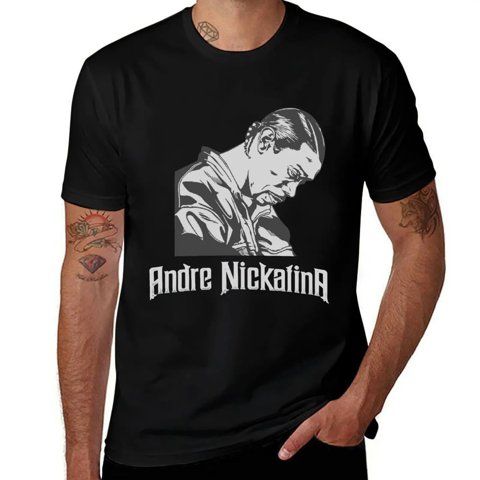 

Andre Nickatina men retro T-Shirt hippie clothes quick-drying anime clothes blanks plain white t shirts men