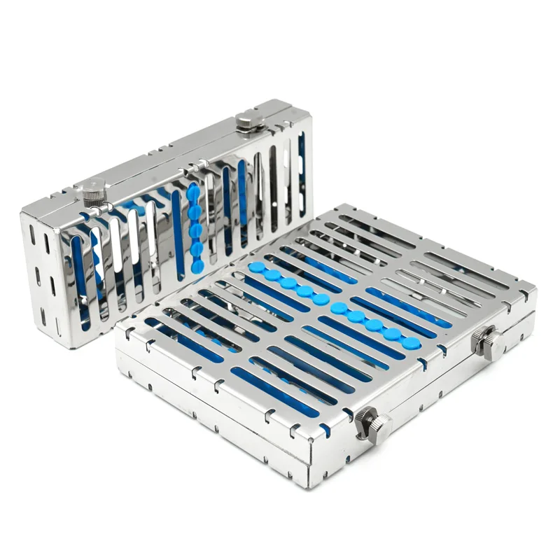 5/10Grid Stainless Steel Dental Sterilization Cassette Rack Tray Surgical Instrumen Dental Sterilize Rack Autoclavable Equipment