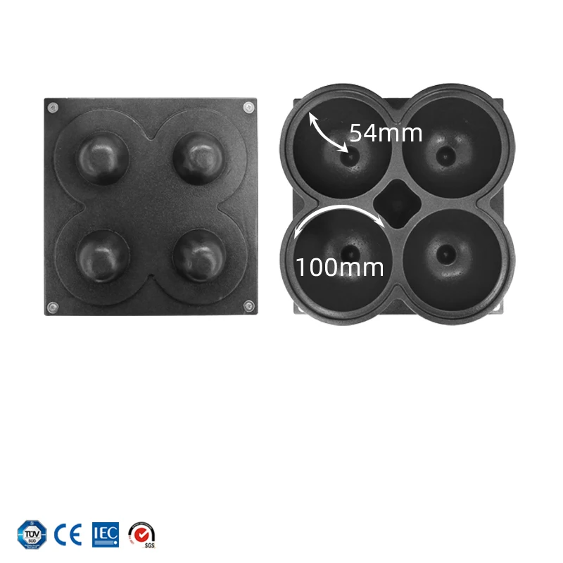 Creative-Shaped Commercial 4-Compartment Breast-Shaped Waffle Maker, Breast-Shaped Waffle Machine, Baking Equipment