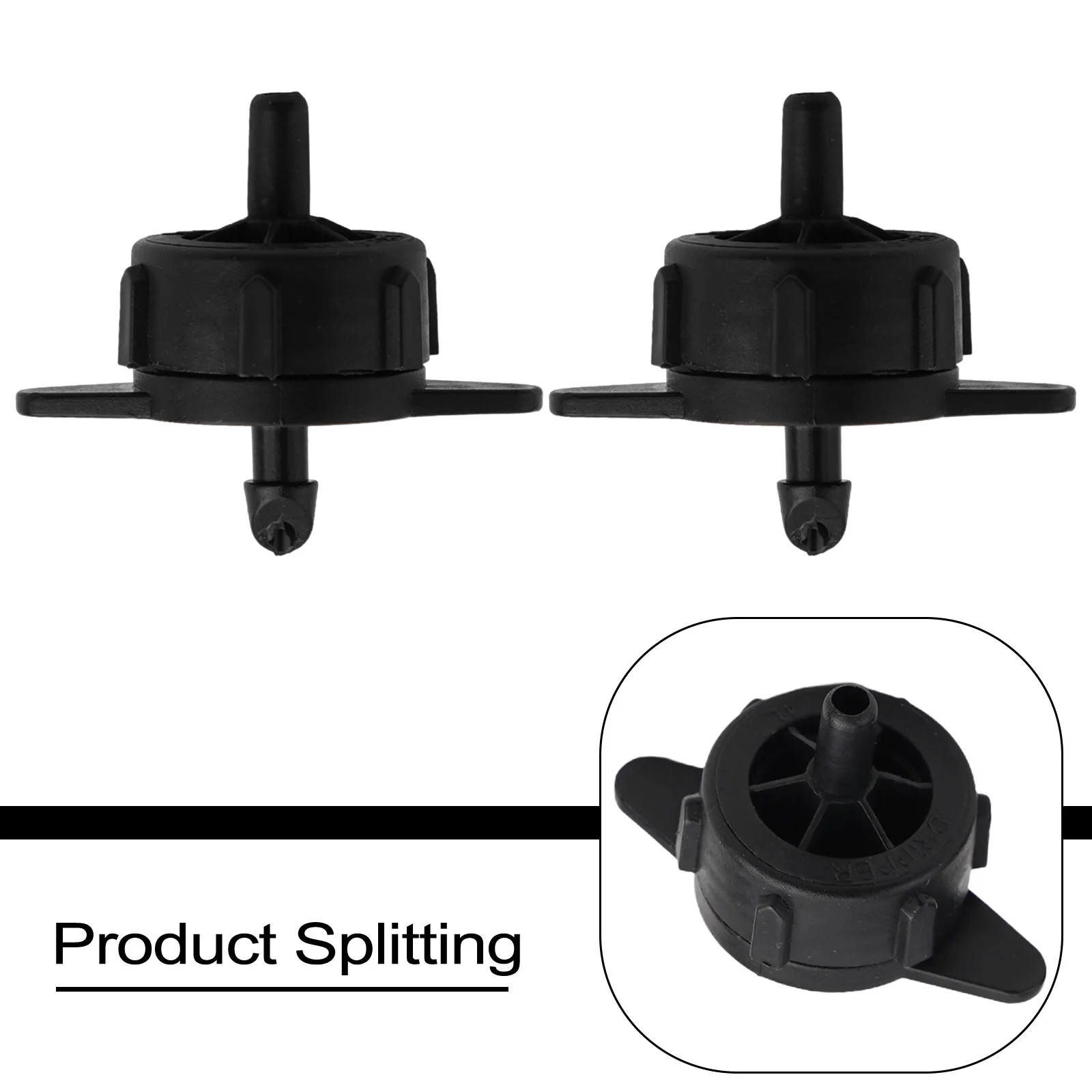 100 Dripper Units with Pressure Compensation for Drip Irrigation Compatibility with 4mm Polyethylene Tubing and Manifold Systems
