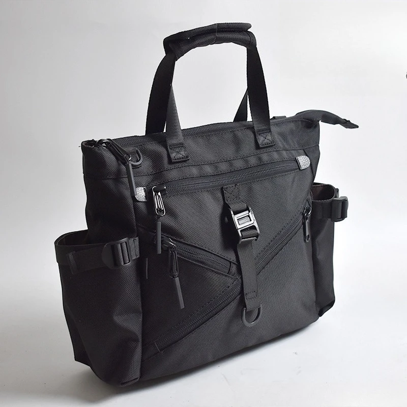 

Waterproof Nylon Briefcase for Men, Large Capacity Handbag, Functional Tactical Crossbody Shoulder Bag