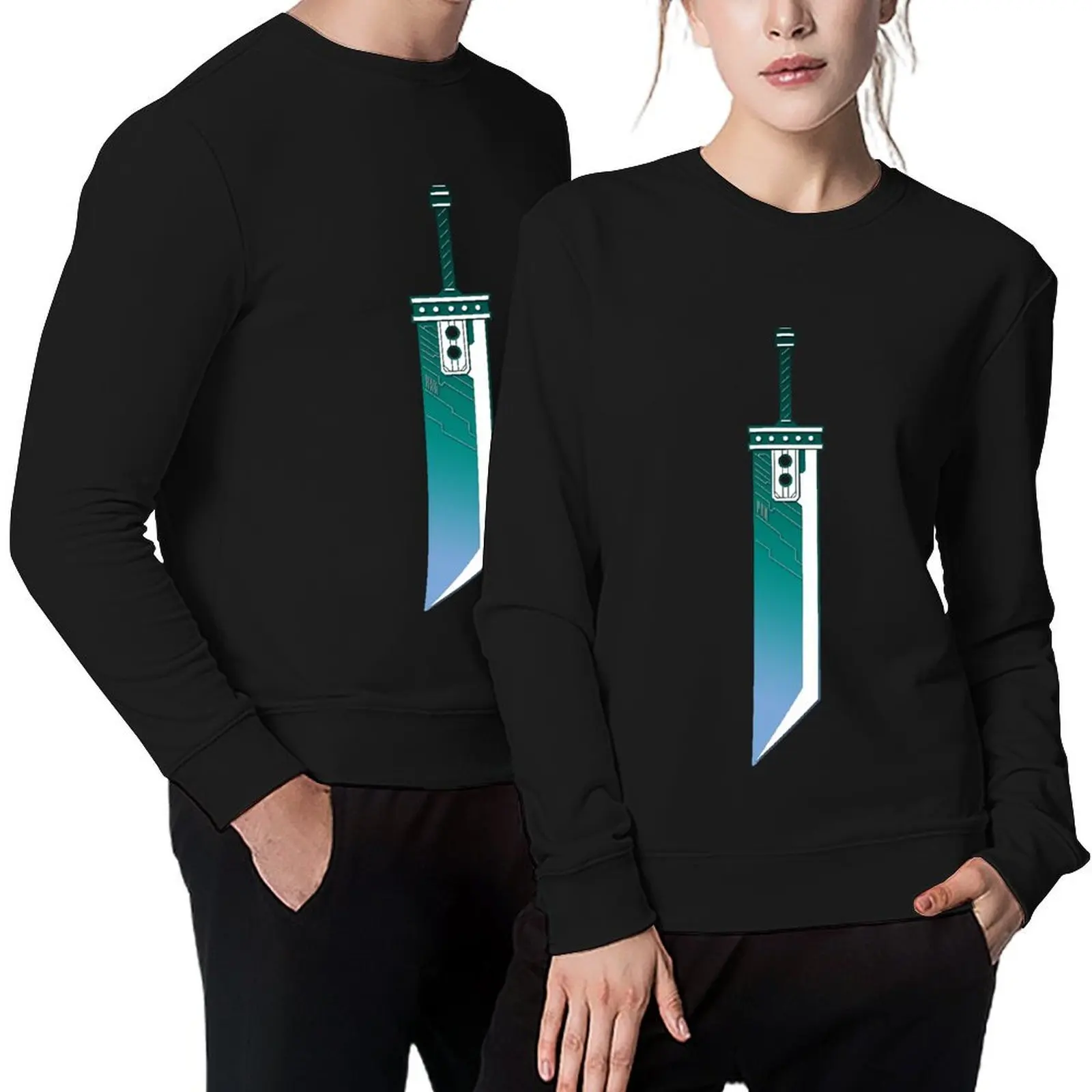

Buster Sword (colour) Pullover anime clothes male clothes clothes for men men's winter sweater hooded sweatshirts