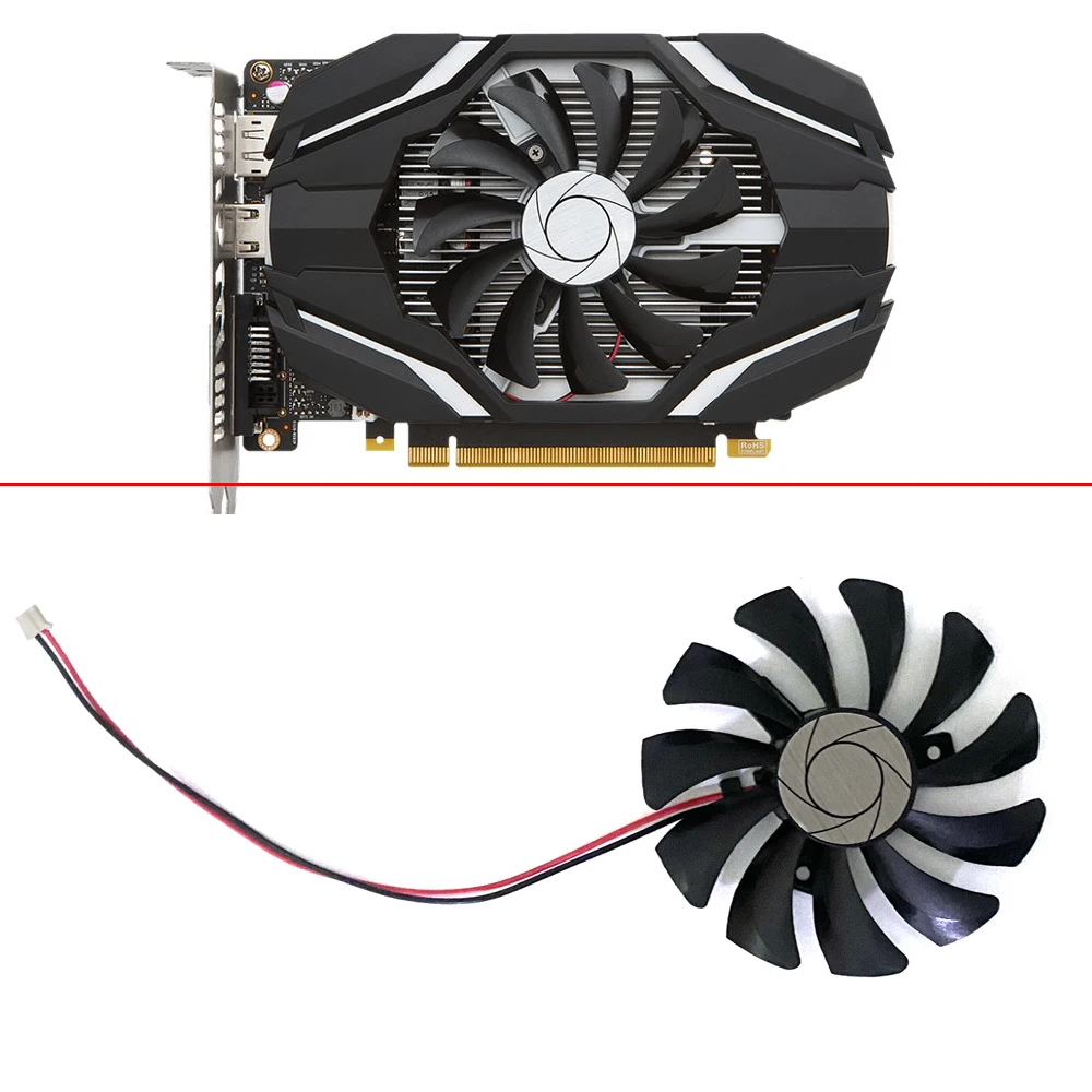 

NEW 85MM 2PIN 0.57A HA9010H12F-Z GTX1050 GPU FAN For MSI Geforce GTX 1050 2G GTX 1050Ti 4G OC Graphic Card Cooling Fans