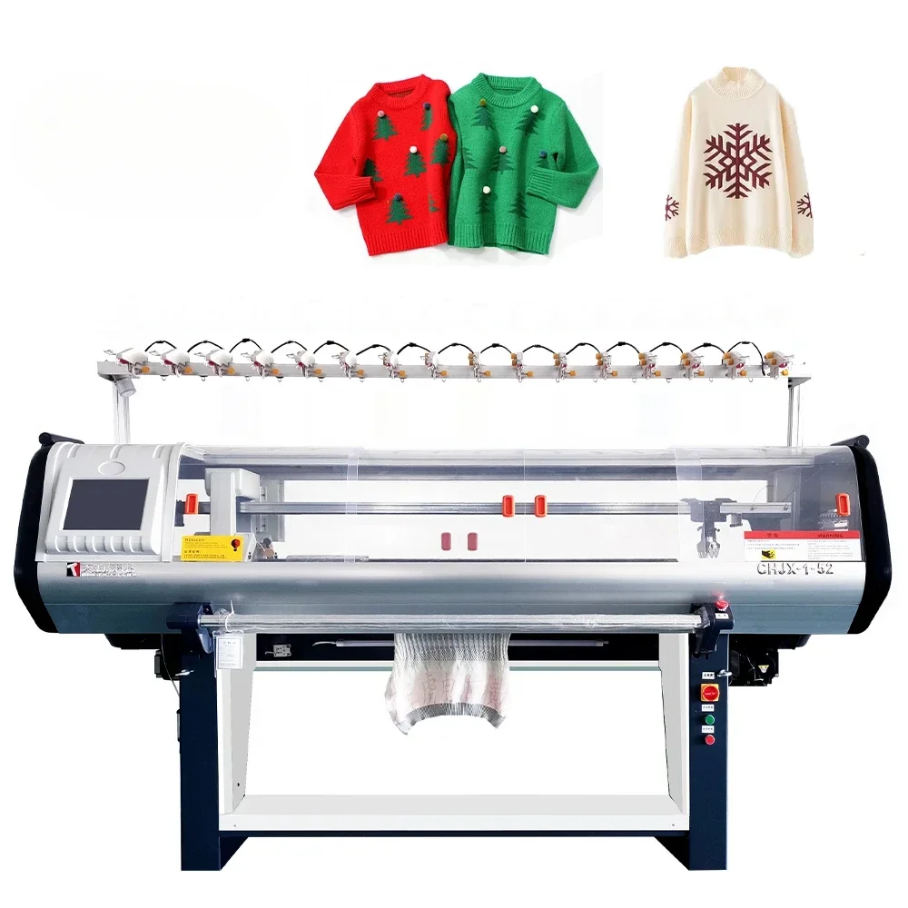 Smart Automatic Flat Bed Knitting Machine Needles Sweater Football Scarf Knitting Machines Manufacture