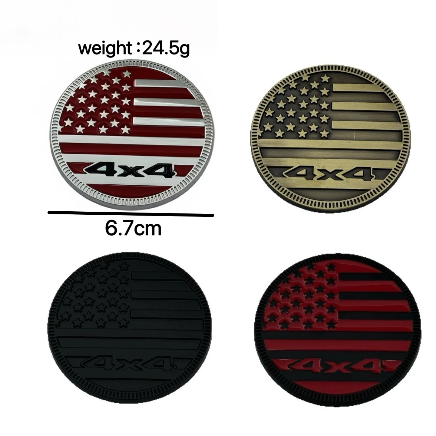 4X4Rated Metal Body Sticker 4X4 Off-Road Vehicle Rear Emblem Four-Wheel Drive Metal Car Sticker