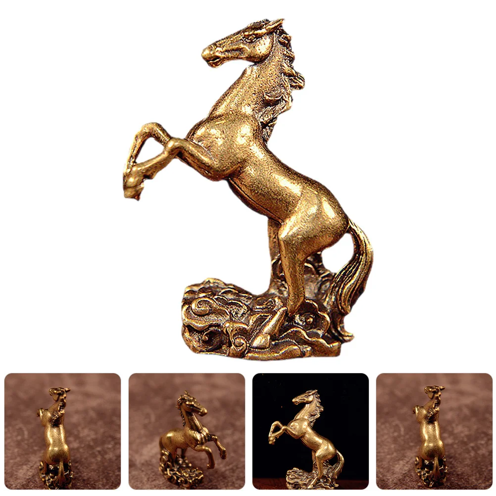 

Brass Horse Collection Of Chinese Style Sculptures Metal Chinese Zodiac Sculpture For Home Office Decor Feng Shui Lucky Wealth