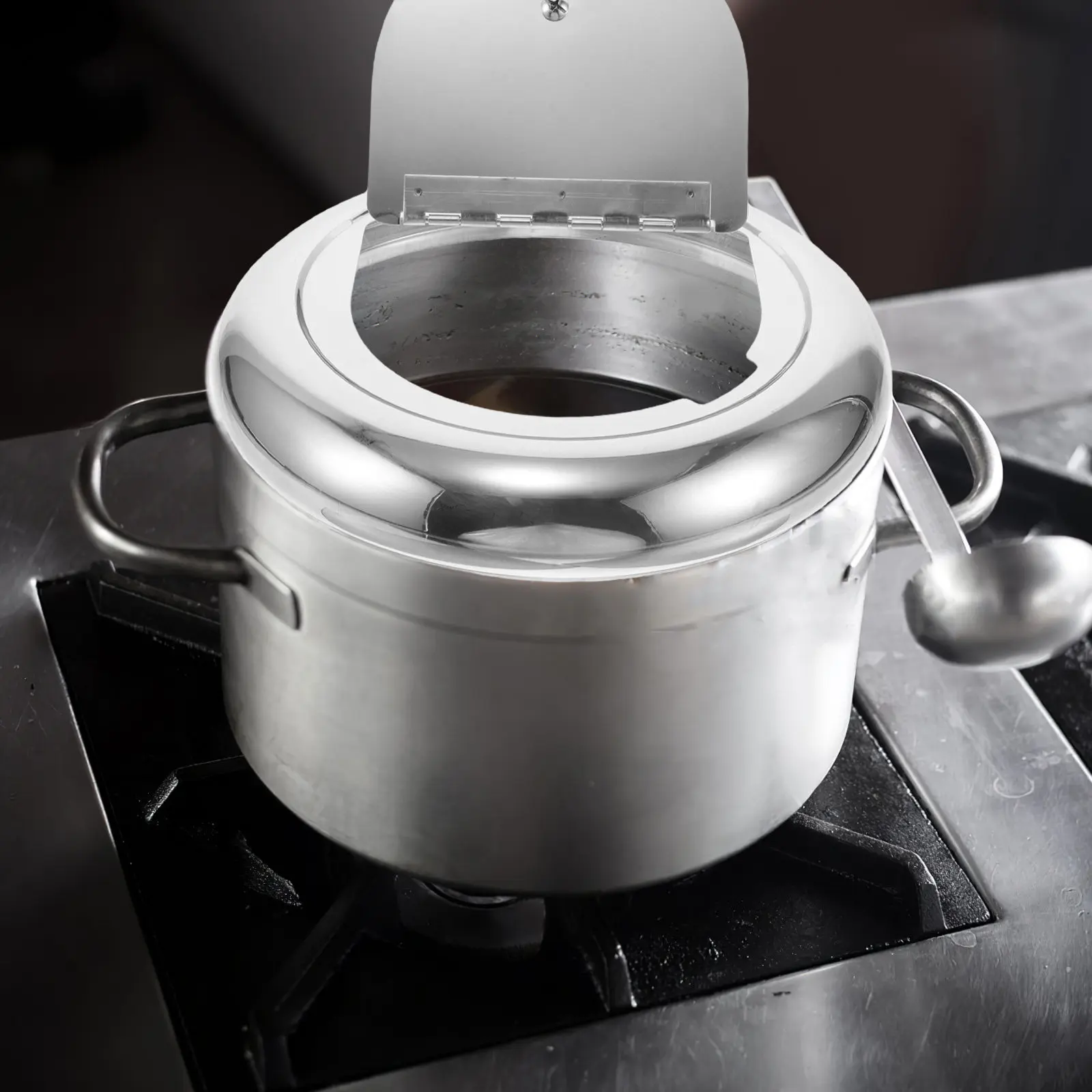 

Stainless Steel Pot Lid Heat-Resistant Knob Replacement Soup Warmer Cover Electric Cooker Lid Metal Soup Cooker Cover Kitchen