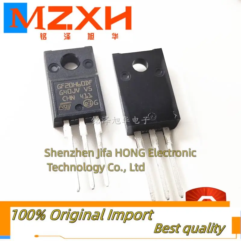 10PCS/Lot   STGF20H60DF GF20H60DF  TO-220F 600V 20A  MOSFET  IGBT Best Quality