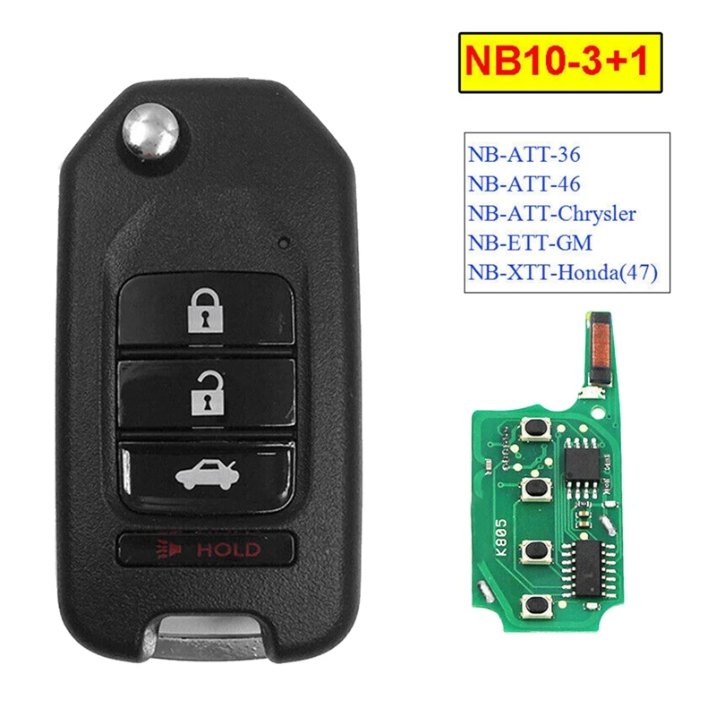 For KEYDIY NB10-4 KD Remote Control Car Key Universal 4 Button Replacement For Honda Style For KD900/KD-X2 KD MINI/ KD-MAX