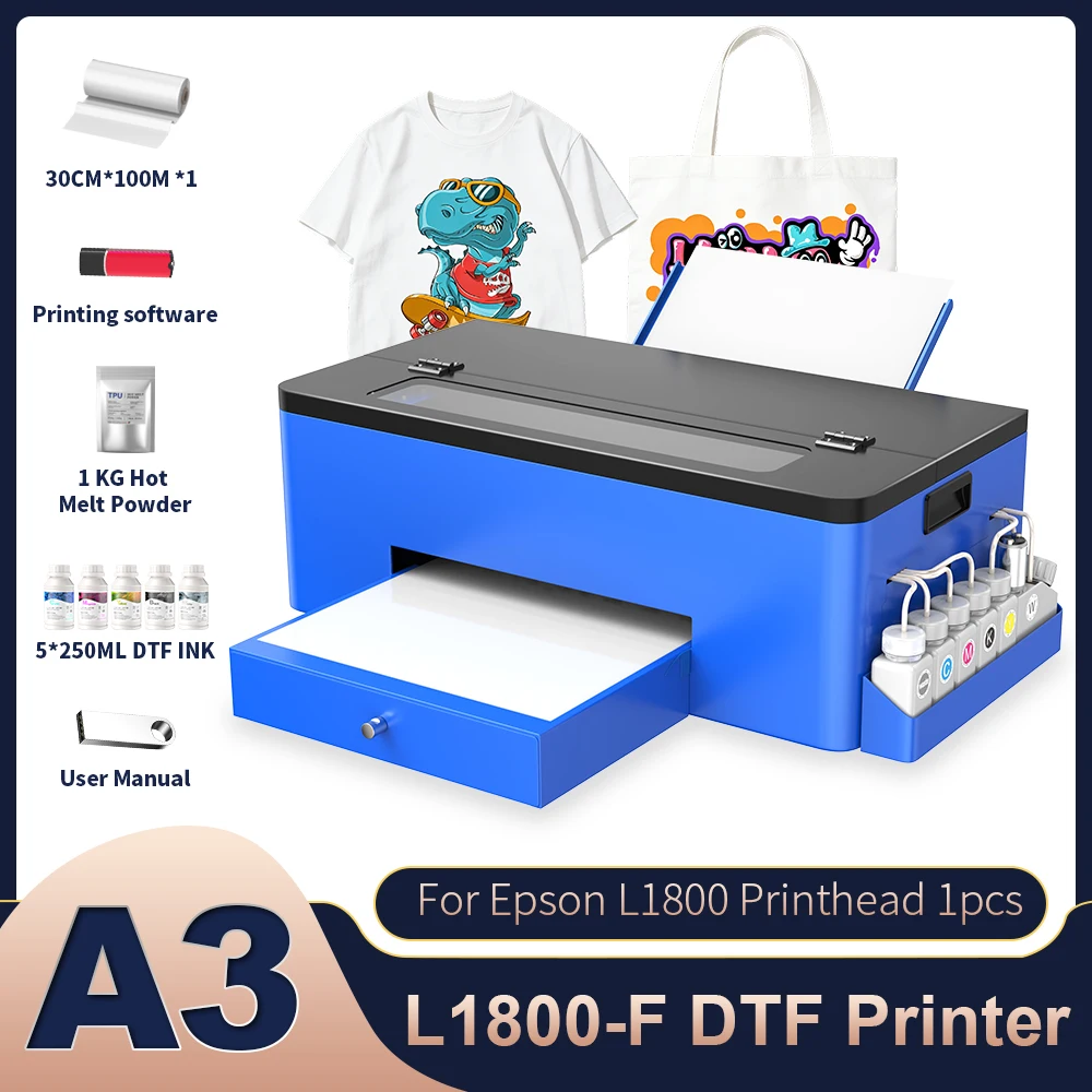 A3 DTF Printer T-shirt Apparel Transfer Printing Machine for Epson L1800