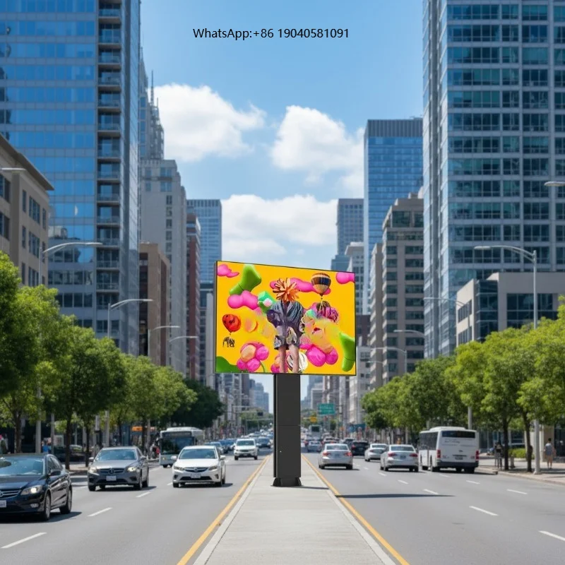 Outdoor High Brightness LED Billboard Waterproof Aluminum Cabinet Sunlight Readable Commercial Advertising Display