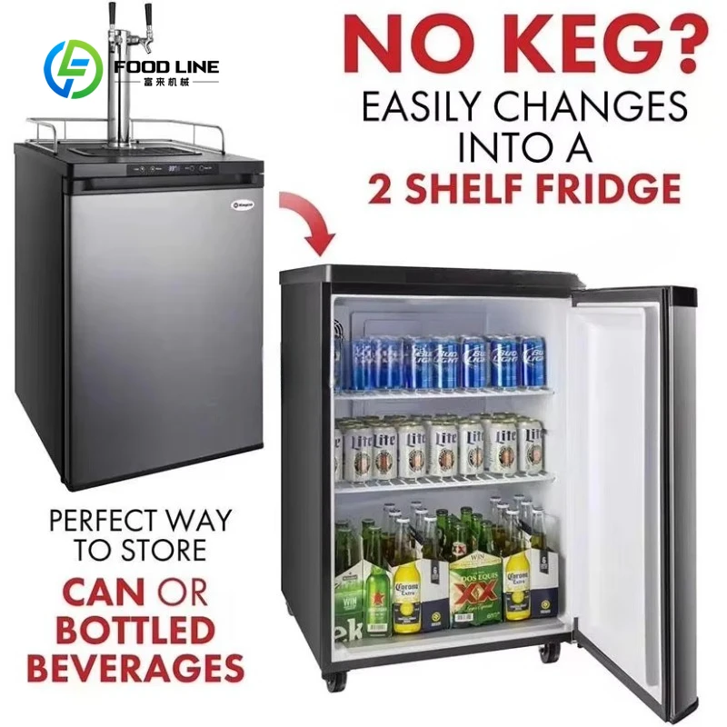 Customized Multifunction Latest Commercial Draft Beer Dispenser Machine Beer Kegerator with Dual Taps