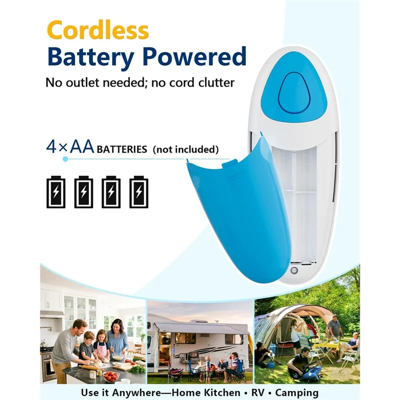 A76G-Automatic Can Opener-Electric, Battery Operated, Hands-Free, One Touch Design For Seniors& Arthritis-Easy To Clean