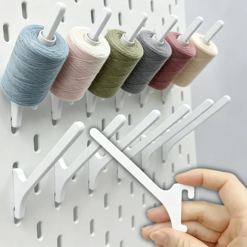 20PCS Thread Spool Pegboard Hooks Compatible with SKADIS Pegboard for Thread Embroidery & Sewing Craft Room Organizer