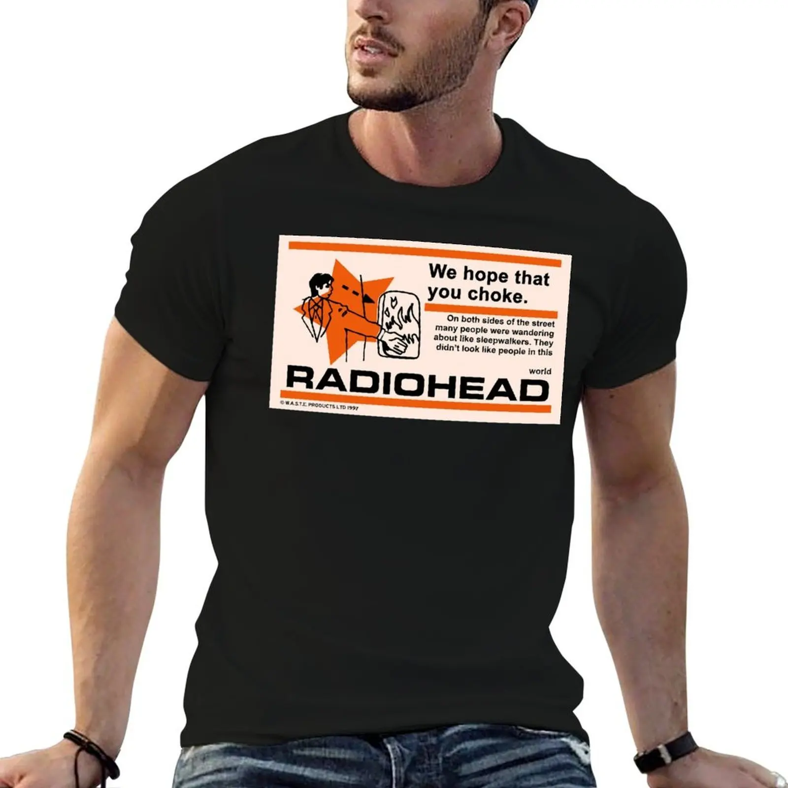 

Bends Ok Computer In Rainbows Pablo-Radio A Moon Pool Amnesic T-Shirt essential t shirt t shirt man casual T-Shirt