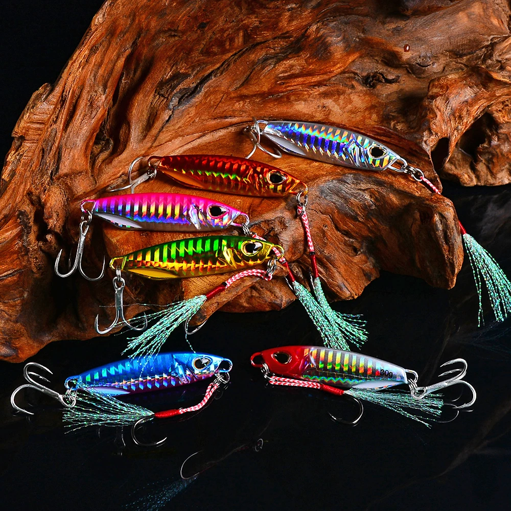 PROBEROS 1 Stück mit Doppelhaken, Angelköder, harte Köder, Totale, Luya-Eisenplatte, bionisches Köder-Set / 10 g/15 g/20 g/30 g/40 g/50 g – Detail 6