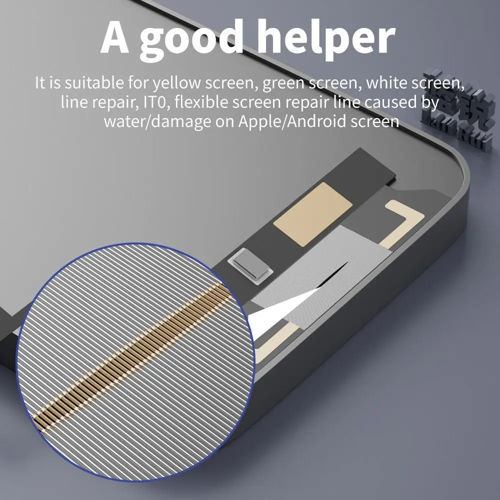 ️Línea de reparación de pantalla de pasta de plata nano conductora universal para teléfonos para iPhone Android Herramientas de reparación de pantalla verde/amarillo