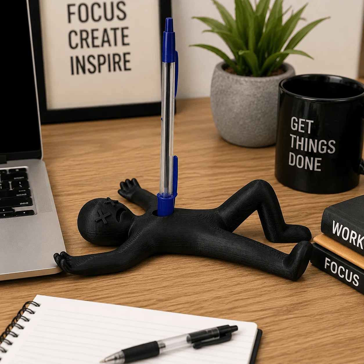 5/2-Piece Set of Creative Stick Figure Pen Holders, Unique Office and Home Desktop Storage, Compatible with Multiple Pens, Fun Stationery Gifts for Friends and Colleagues, Halloween and Christmas Gifts