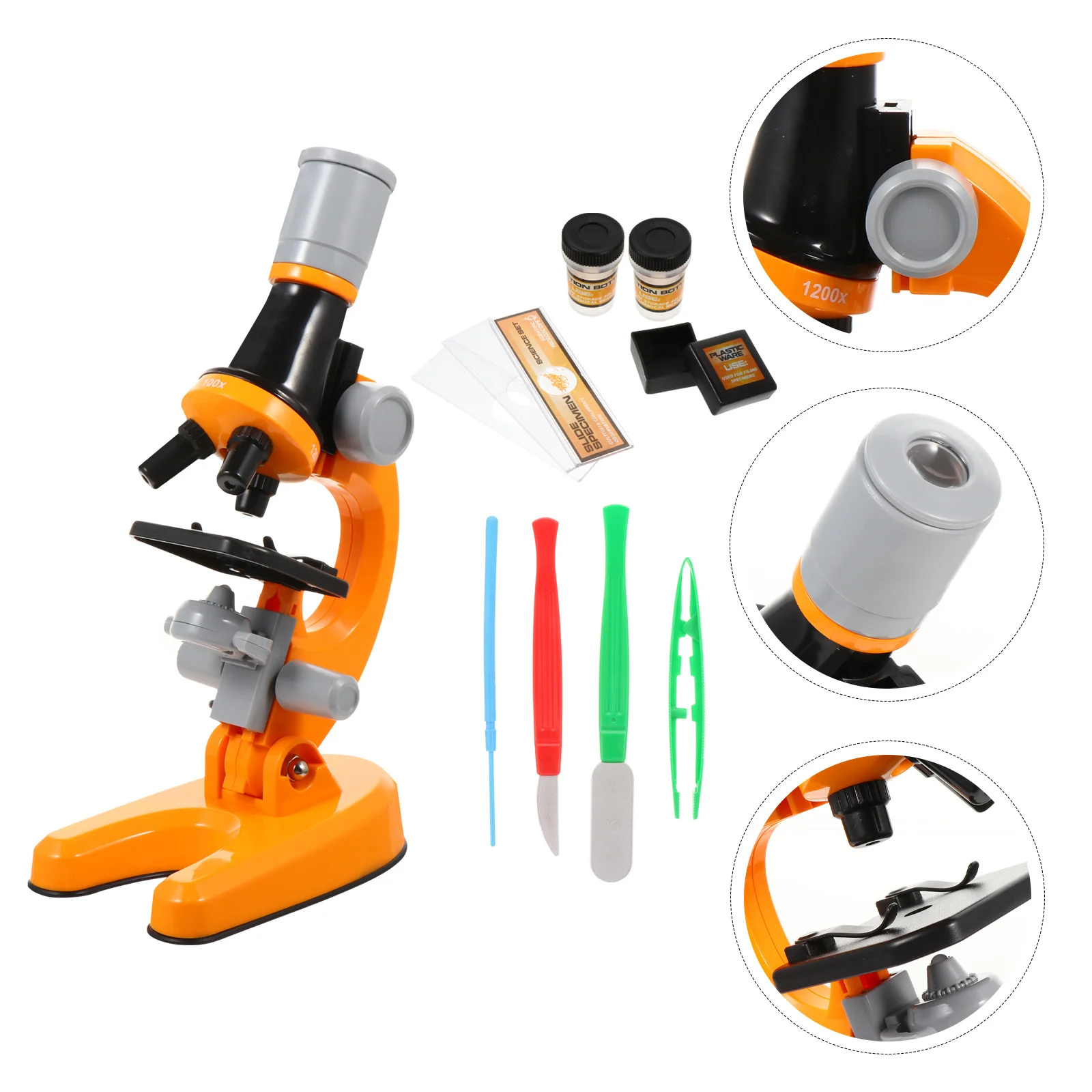 1 ชุดกล้องจุลทรรศน์นักเรียนอเนกประสงค์เครื่องขยายภาพชีวภาพวิทยาศาสตร์เครื่องมือการศึกษาการเรียนรู้วิทยาศาสตร์ของขวัญ