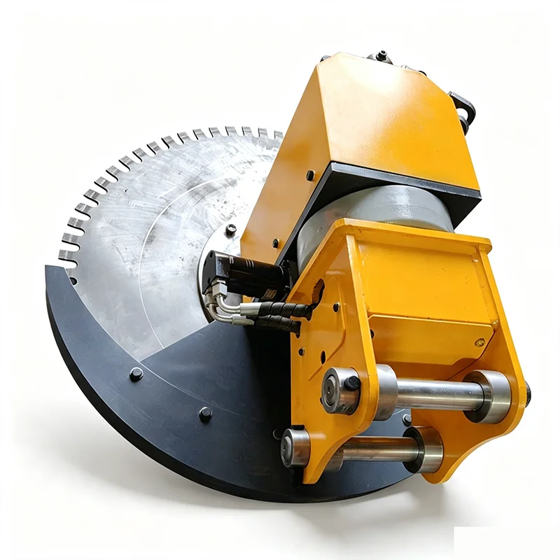 Hydraulic Excavator Disc Saw Attachment, Tree Logging Cutter, Brush & Green Belt Vegetation Trimming Circular Saw