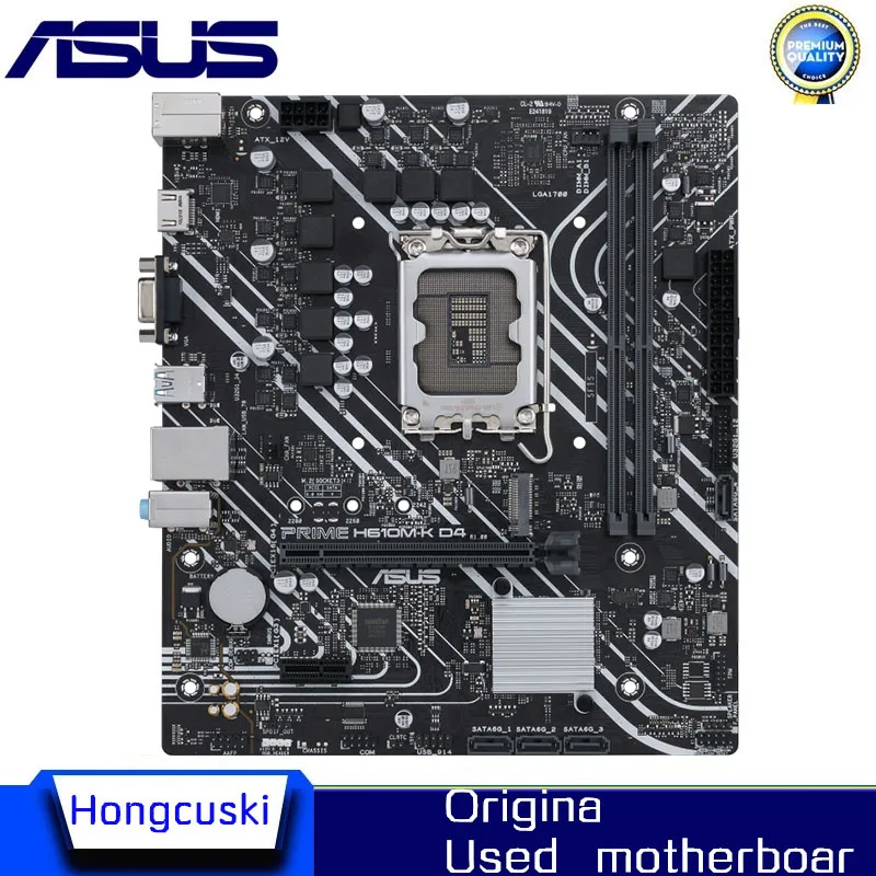 Used For ASUS PRIME H610M-K D4 LGA 1700 DDR4 Motherboard H610M H610 Supports CPU i5 12400f i3 12100f 12700f