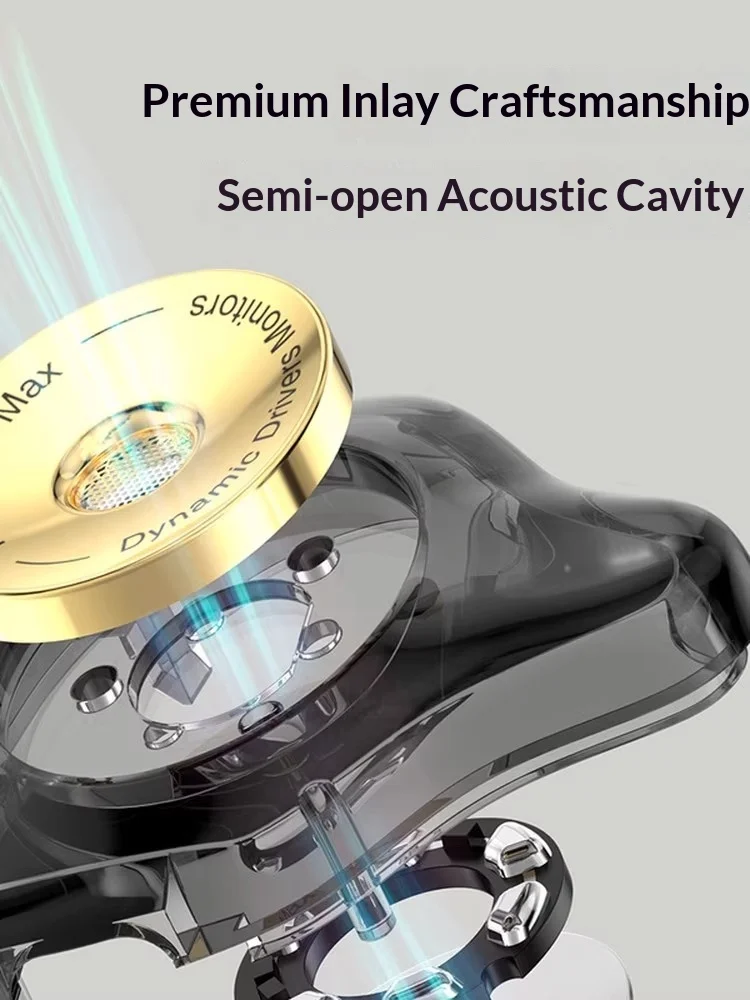 TRN MT1 MAX رصد الجيل المزدوج المغناطيس سائق ديناميكي السلكية سماعة داخل الأذن مع ضبط مفاتيح إلغاء سماعة HIFI #5