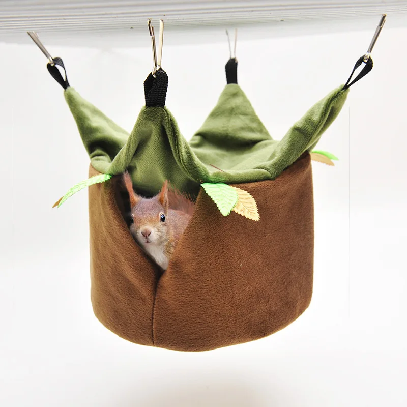 Hamster hammock, honey bag, glider, ferret plush nest, warm and windproof, flower branch, rat, parrot hammock, pet supplies