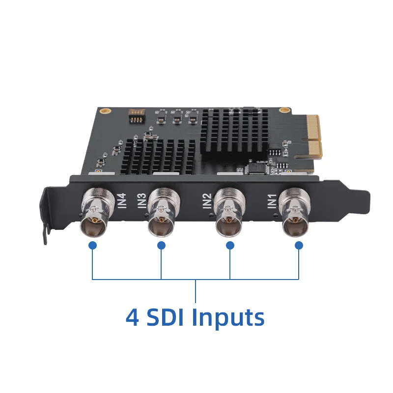 4-Channel SDI to PCI Express HD Video Capture Card 1080p/60fps Real-Time Conversion for Video Monitoring And Surveillance
