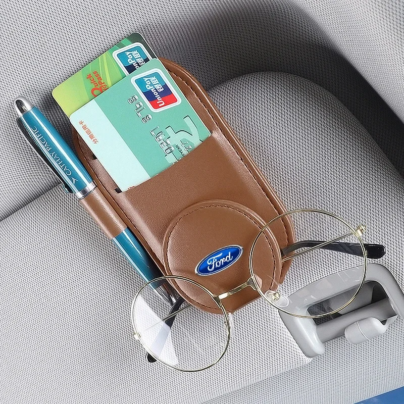 Car Multi Functional Eyeglass Frame Bank Card ID Clip For Ford Focus Mondeo MK1 MK2 MK4 MK3 Fiesta ST Line Kugo Transit Fusion