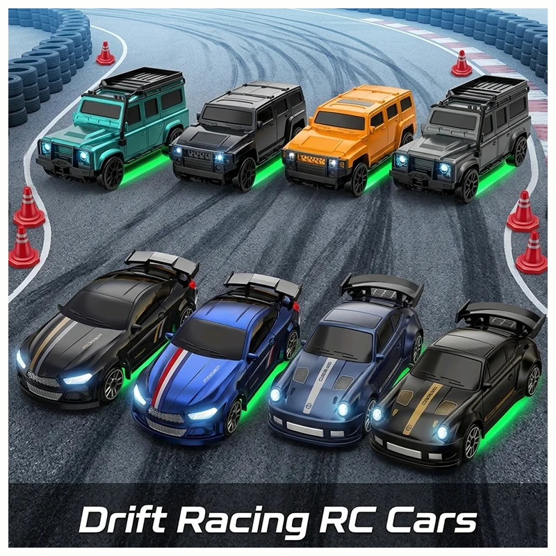 

1 64 Mini RC Drift Car 4WD 2.4G Remote Control Desktop Racing Vehicle LED Light Palm Auto Toys for Kids Boys Gift