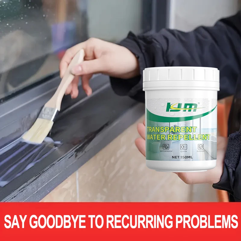 KJM Invisible Waterproof Agent 150ML Transparent Water Repellent for Indoor And Outdoor Surfaces Leak Prevention and Sealant