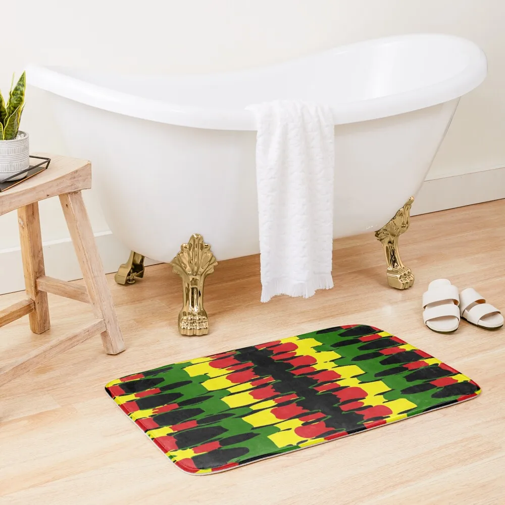 

Rasta Tie Dye Stone Bath Mat Bathroom Floor