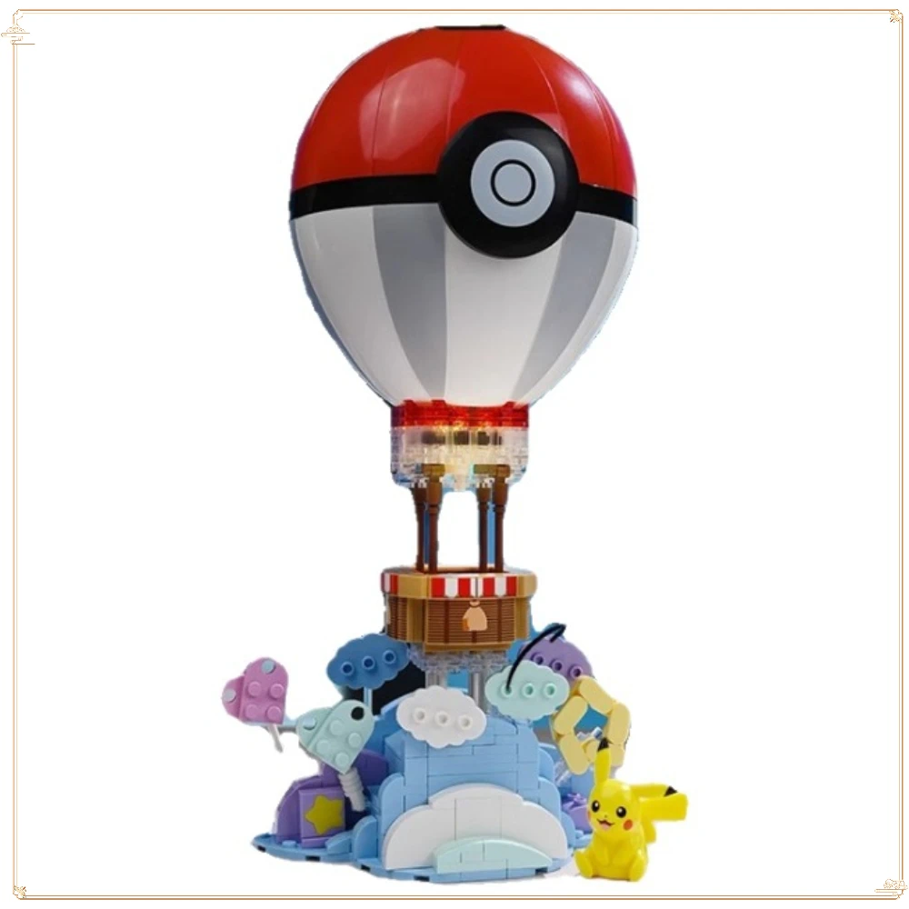 

Keeppley Pok É Mon Series Pikachu Hot Air Balloon Assembling Building Block Toys Creative Trendy Toy Ornaments Children's Gift