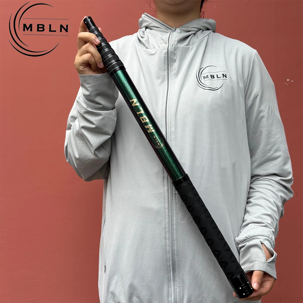 MBLN Teleskop-Kescher 3,85 m, faltbar, 58 cm, 45 cm Reifen, Chamäleonfarbe, langlebiges Aluminium-Magnesium für große Fische – Detail 7