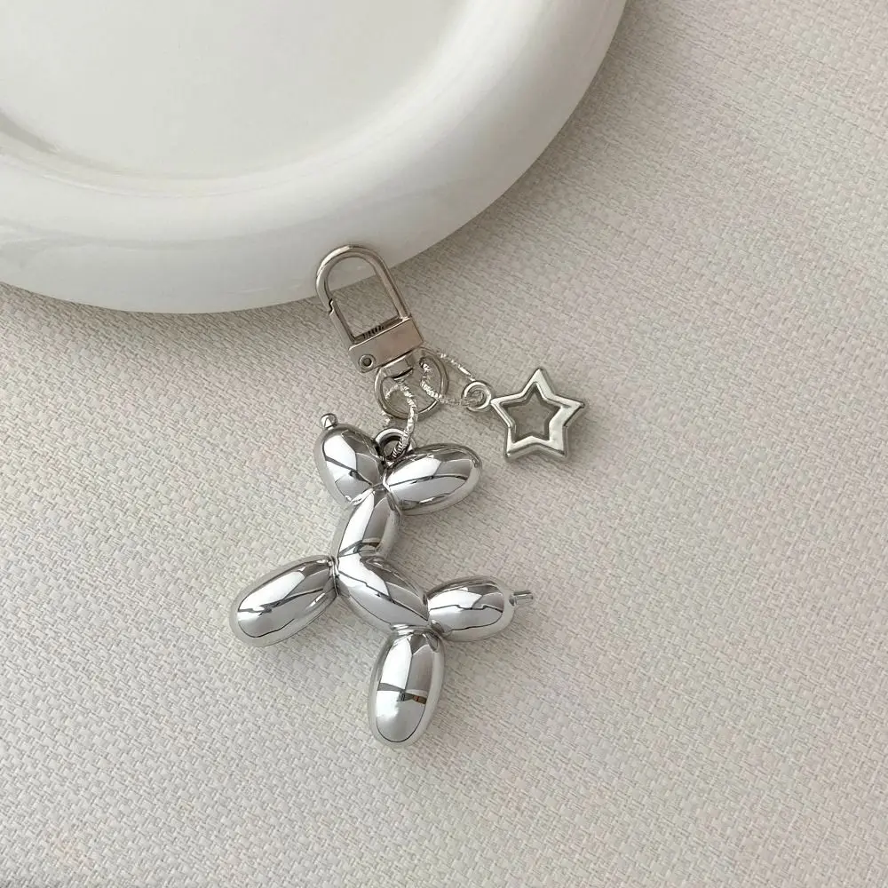 

Acrylic Puppy Balloon Keychain Star Colorful Balloon Acrylic Dog Keyring Plating Funny Dog Balloon Keychain Hanging Accessory