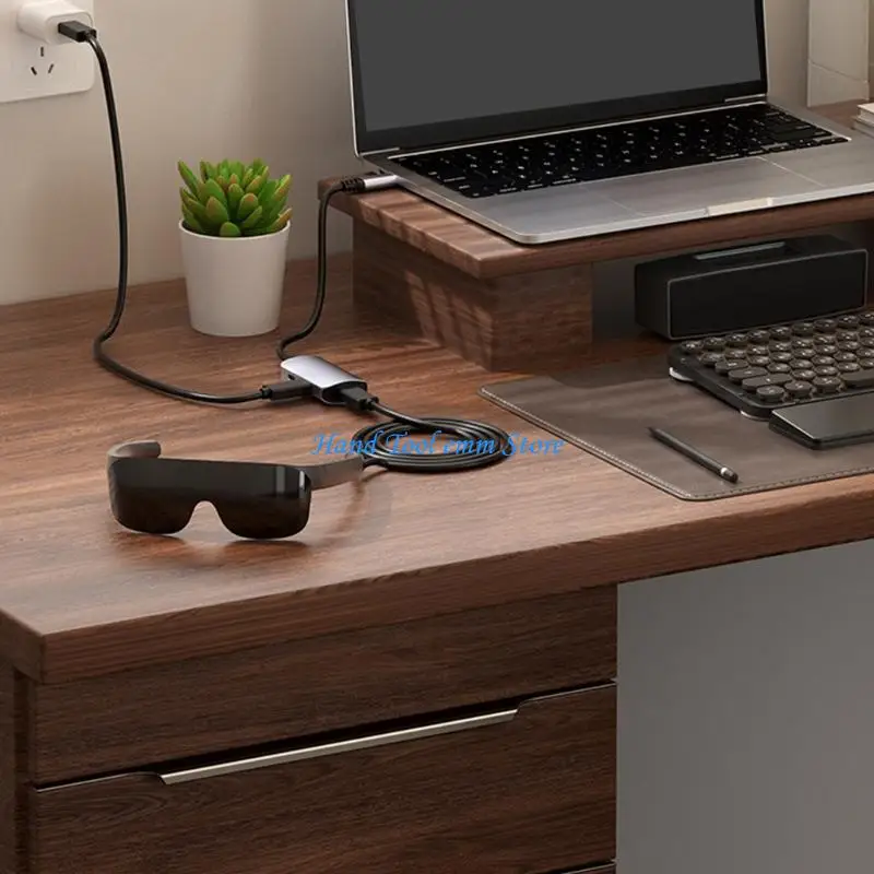 

H37F Док-станция-концентратор Plug and Play Type C Адаптеры USB C — USB C для дисплея 4K, 60 Гц PD65W Зарядка для электроники